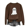 thumbnail image 2 of Antqov Sweatshirt for Women, Crewneck Pullover Cute Ghost Printed Fashion Oversized Tops, Party Comfortable Funny Casual Sweatshirts, 2 of 5