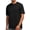 Black, variant on Men Short Sleeve T-shirt Crewneck Summer Tee Shirt Gray Casual Loose Plain Basic Tops L