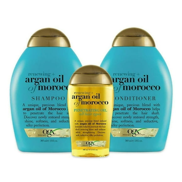 3 pack Shampoo, Acondicionador y Tratamiento Ogx aceite de argán
