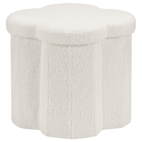 Bouclair White Storage Ottoman