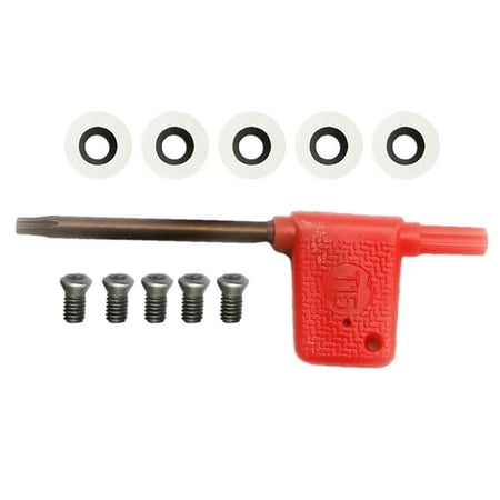 

5Pcs Ci3 12X2.5Mm Round Carbide Inserts Cutters Blades Fit For Diy Lathe Wood