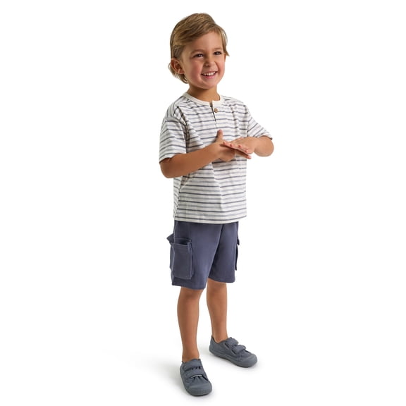 Modern Moments by Gerber Toddler Boy Shirt and Cargo Short Outfit Set, 2-Piece, Sizes 12 Months - 5T