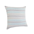thumbnail image 3 of Ox Bay Ariya Turquoise/Ivory Chevron Cotton Adult Decorative Throw Pillow Cover, 3 of 9