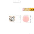 thumbnail image 5 of ANGARA Natural Bezel-Set Diamond Solitaire Necklace in 14K Rose Gold for Women (Size-3.4mm| Color-K| Clarity-I3) | April Birthstone, Anniversary, Jewelry Gift for Women | Natural Diamond Necklace, 5 of 10