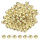 thumbnail image 1 of Uxcell 4mm Cuentas Espaciadoras Llenas, 90Pcs Cuentas de Bola Redonda de Metal Dorado de 14K para Hacer Joyería de Pulsera Collar DIY, 1 of 6