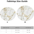 thumbnail image 3 of Marble Texture Tablecloth with Elastic Edge, Round Table Cloth Washable Reusable Table Cover for Kitchen Dining Party Picnic, Medium(Suitable for 45-52 in), 3 of 6