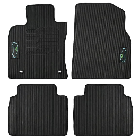 ecoMats All Weather Floor Mats for 2018 to 2024 Toyota Camry - Front and Rear - Odorless - Black