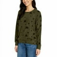 thumbnail image 3 of Buffalo David Bitton Womens Relaxed Fit Printed Cozy Pullover Top,Army Twinkle,Large, 3 of 3