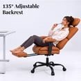 thumbnail image 5 of HOMRELEXA Ergonomic Office Chair Big and Tall with Adjustable Armrests and Headrest, PU Leather Comfy Desk Chairs for Home Office, Brown, 5 of 11