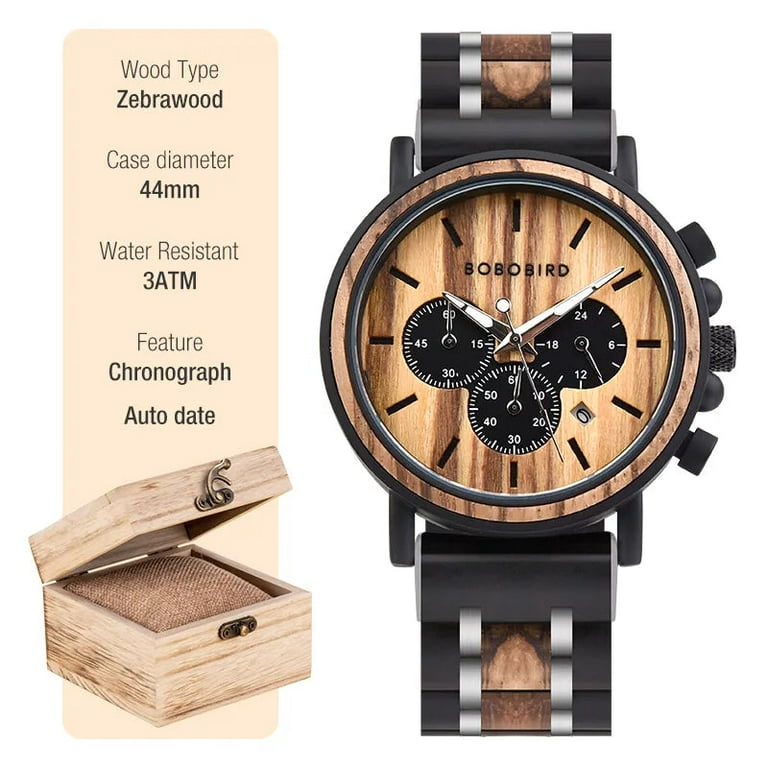 65%OFF【送料無料】 BOBO BIRD Wooden Watch Men erkek kol saati Luxury Stylish アナログ（自動巻き）