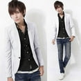 thumbnail image 2 of MYG Men Formal Business Work Button Blazer Jacket Casual Slim Fit Suit Coat Tops, 2 of 9