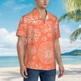 thumbnail image 3 of Disketp Hawaiian Shirts For Men,He Marine Theme With Beautiful Corals Print Mens Casual Short Sleeve Button Down Shirts Beach Shirt, 3 of 7
