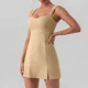 thumbnail image 5 of Vestido de tenis Sexy suave de Color sólido, vestido deportivo de Golf para mujer, entrenamiento transpirable, trajes de Yoga de una pieza, ropa deportiva para correr al aire libre, 5 of 6