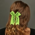 thumbnail image 2 of Unique Bargains 1 Pc Duckbill Clip Halloween Bow Double-layer Ribbon Hair Clip for Women Green, 2 of 5