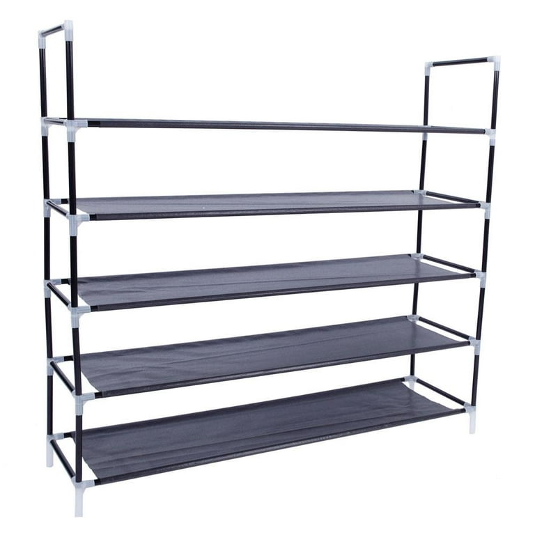 Shoe Rack - Shoe Organizer 5 Tiers for Closet Narrow， Plastic Shoe Rack  Storage Organizer for Entryway, Space Saving Shoe Stand Cabinet for Bedroom