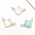 thumbnail image 1 of 10 piezas de alas de amor, accesorios de aleación de aceite por goteo, joyería para oreja, tarjetas de horquilla, accesorios para el cabello hechos a mano DIY, accesorios de joyería de Material, rosa LingWen 9024715744302, 1 of 1