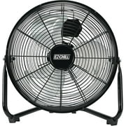 EZ-Chill 12" 3-Speed Cradle Fan with 180 Degree Adjustable Tilt 3 Speed, All-Metal, Carry Handle, Rubber Feet, Black