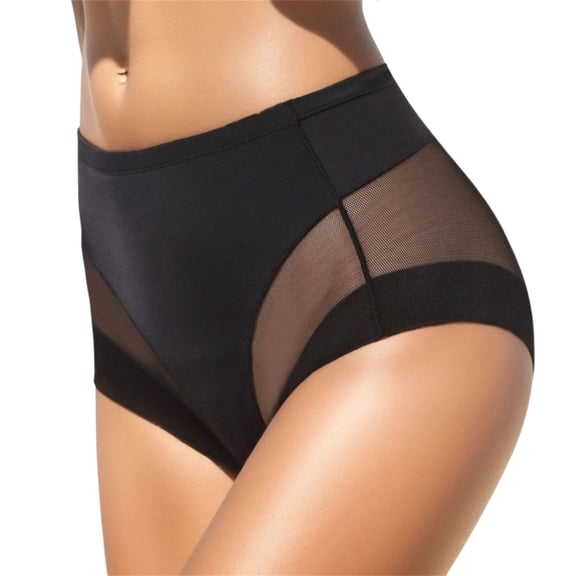PMVFHDE Womens Sheer Mesh Triangle Underwear High Stretch Comfort Ice Silk Seamless Briefs Panties For Women Black,S
