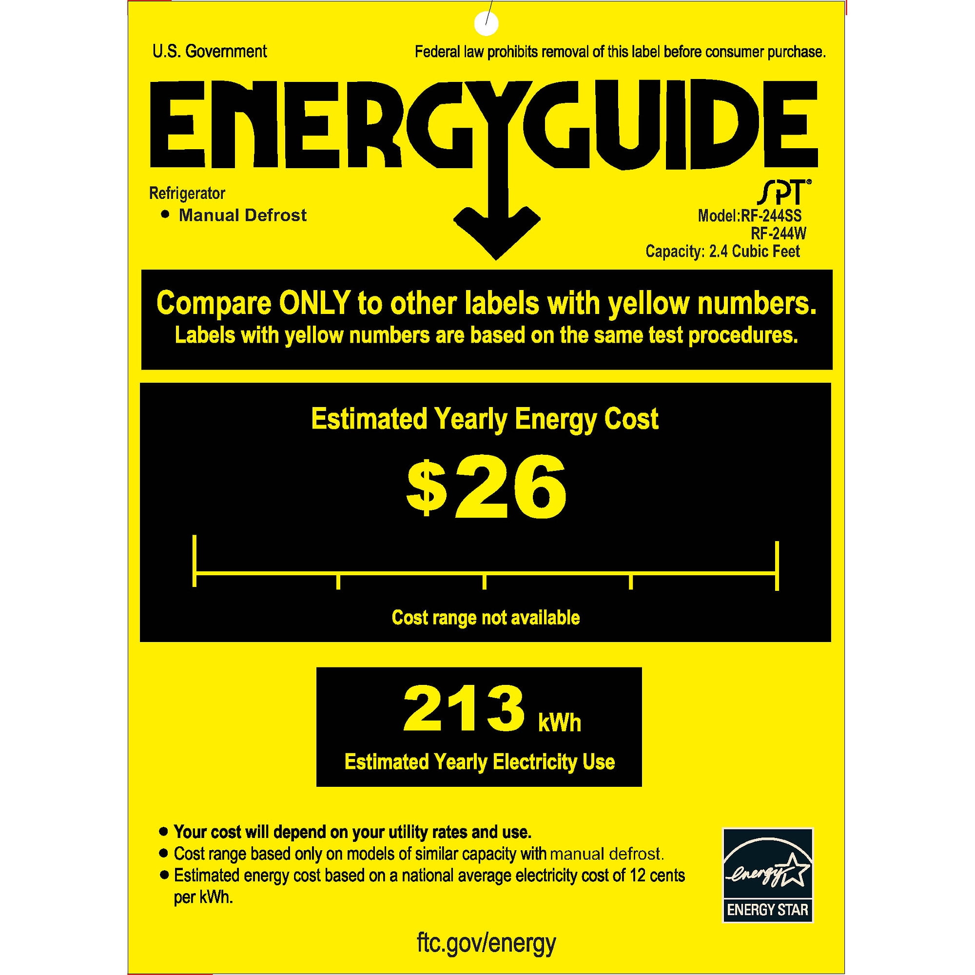 Sunpentown 2.4-cu. ft. Compact Refrigerator