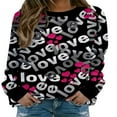 thumbnail image 1 of AMERTEER Chandails en Molleton de la Saint-Valentin pour Femmes Manches Longues Col Rond Pull, 1 of 5