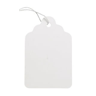 100 Sets Paper Price Tags with String 2.7x1.4 Shipping Label Tags