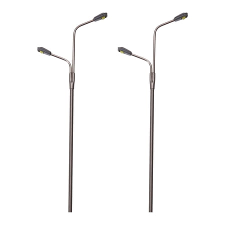 Model Railway LED Lamppost Lamps White 1/150 N Scale 8cm 3.15inch 3V 2Pack