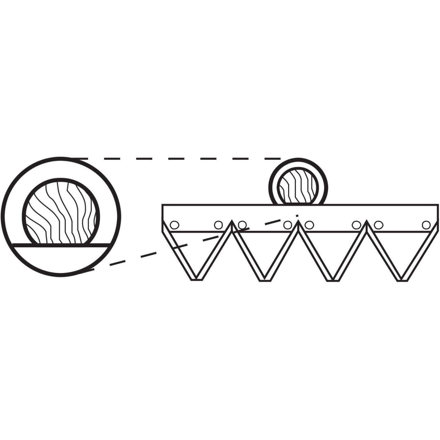 Codllyne Fyrake, Flattened shape of rake eye and handle end prevents