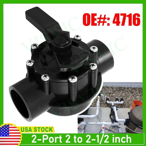 For Jandy 4716 2-Port 2 to 2-1/2-Inch Positive Seal NeverLube Valve