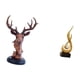 thumbnail image 5 of Adorno de cabeza de ciervo, estatua abstracta de fuego, figurita artesanal de resina, escultura de animal, adorno decorativo, arte moderno, recuerdo p, 5 of 8