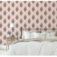 thumbnail image 5 of S4Sassy Peel and Stick Wall Covering, Traditional Booti Motif Removable Wall Wrap-Instant for Bathroom, Laundry Room, Closet Interior- Self-Adhesive Wallpaper Vinyl- Pink, 25"x360", 5 of 8