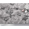 thumbnail image 3 of Soimoi Poly Georgette Fabric Waves & Ship Ocean Printed Fabric 1 Yard 42 Inch Wide, 3 of 4