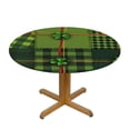 thumbnail image 3 of HAOXIT Elastic Fitted Tablecloth, St Patrick'S Day Clover Round Table Cover for Round Table 46-50, 3 of 8