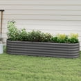 thumbnail image 7 of PetFurnishn Galvanized Raised Garden Bed, Outdoor Planter Bed, 4x2x1.5ft Metal Planter Box for Gardening and Planting,MW, 7 of 7