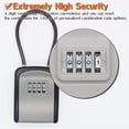 thumbnail image 5 of Key Lock Box, 4 Digit Portable Lock Box, Outdoor Waterproof Resettable Code Security Key Storage Box Portable for Indoor Outdoor Home, Office, Garage, School, Gym, Airbnb, Realtor, 5 of 8
