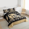 thumbnail image 3 of jejeloiu Football Sport Games Full Size Comforter Sets,Gold Rugby Helmet Bedding Sets For Kids Reversible 3pcs, 3 of 8