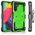 thumbnail image 3 of Ebizware Case for Samsung Galaxy A14 5G with [Built-in Screen Protector] Holster Belt Clip Military Grade Heavy Duty Protection Kickstand Defender Cover for Galaxy A14 5G - Black/Green, 3 of 8