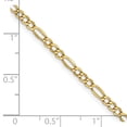 thumbnail image 5 of Auriga Fine Jewelry 14K Yellow Gold 2.5 mm Semi-Solid Figaro Chain Necklace for Women 18", 5 of 5