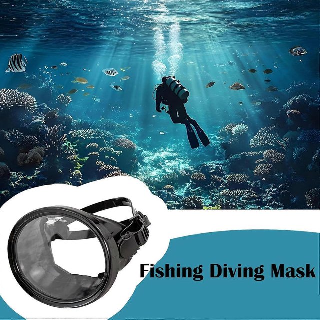 Full Face Snorkel Mask Dry Snorkel Set, AntiFog Mask, Adjustable Goggles, Tempered Glass Snorkel Mask