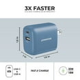 thumbnail image 4 of Liquipel Powertek Retro 20W Combo Wall Charger - Blue, 4 of 7