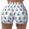 thumbnail image 2 of Uemuo Skiing Penguin Funny Pattern Women Workout Impact Shorts Scrunch Butt Lifting Gym Shorts Seamless Booty Biker Shorts-XX-Large, 2 of 8