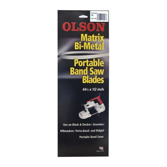 Olson  44.9 in. L x 0.5 in. W Bi-metal  Portable Band Saw Blade