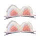 thumbnail image 4 of Pinzas para el pelo Yuyangstore con orejas de gato de felpa naranja, 4 of 8
