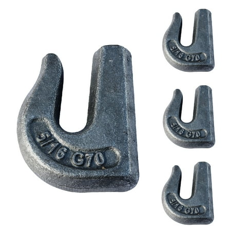 

GRIPON (Pack of 4) 5/16 Weld-On Forged Clevis Grab Chain Hooks - Grade 70