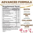 thumbnail image 3 of Hair Skin and Nails Vitamins for Hair Growth - Biotin 5000mcg Per Serving - Extra Strength Collagen, Argan Oil & Hyaluronic Acid - Best Beauty Supplement for Women & Men - USA Bottled - 60 Softgels, 3 of 10