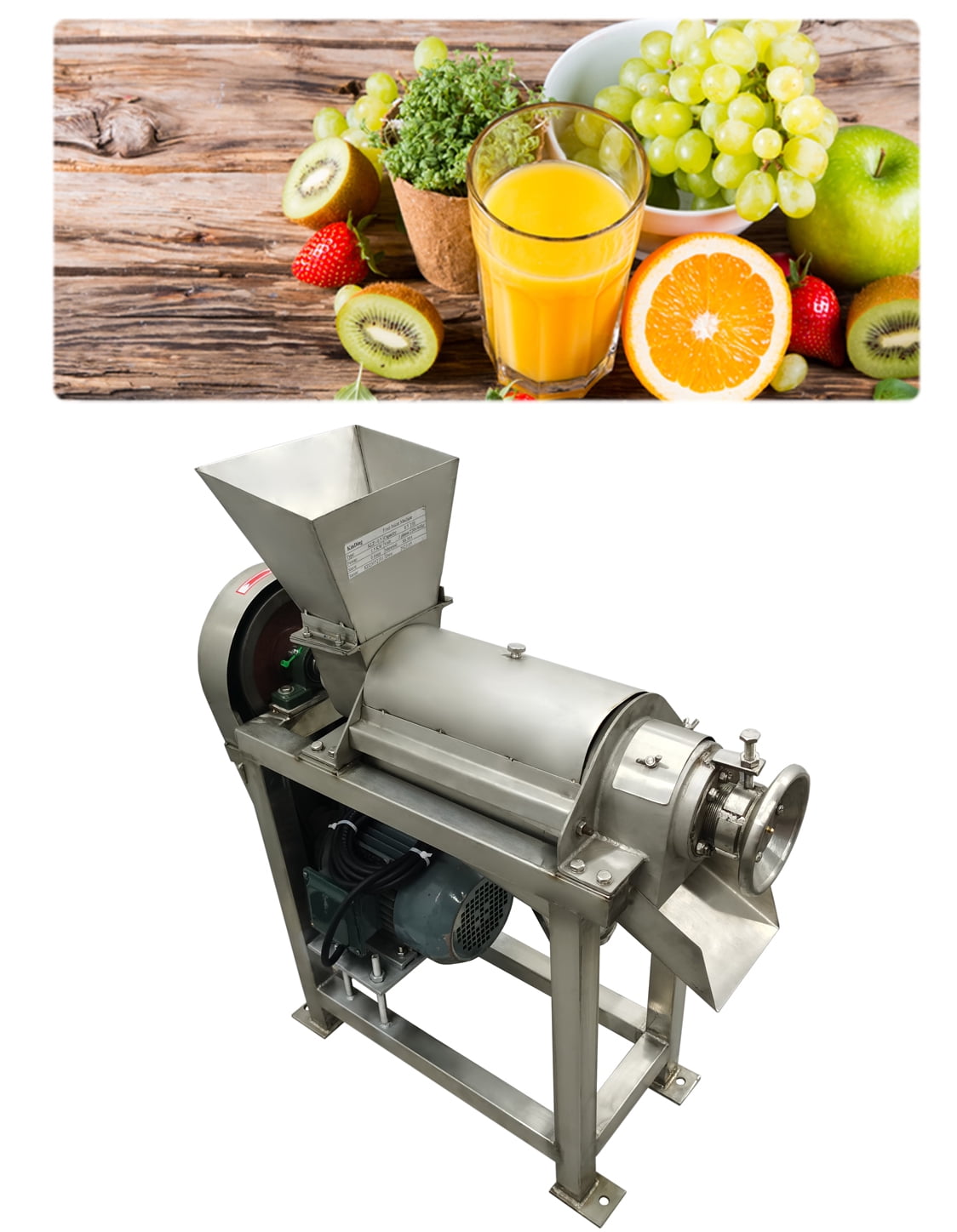 Techtongda Commercial Juice Maker Automatic Spiral Fruit Juicer Machine Multi-Functional Fruit and Vegetable Crusher Juicer 220V