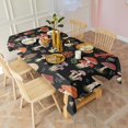 Pattern Loster Mushroom and Lobster Black Pattern Waterproof Tablecloth, Rectangular ...