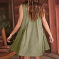 thumbnail image 6 of Uaswgudfs Summer Dresses for Women 2025 Sleeveless V-Neck Midi Sundress – Casual with Ruffled Waist & Lightweight Fabric for Beach & Daily Army Green XL, 6 of 8