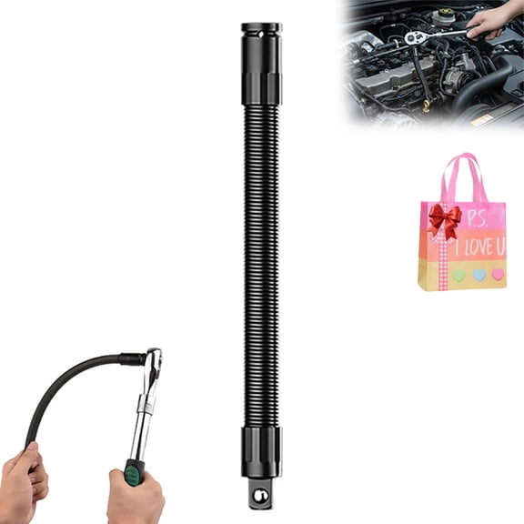 1/2 Flexible Shaft Extension Extender Torque Socket, 13.8inch, for Hard-to-Reach Areas