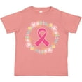 thumbnail image 3 of Inktastic Breast Cancer Pink Ribbon Awareness Wreath Girls Toddler T-Shirt, 3 of 5