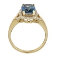 thumbnail image 2 of Gin & Grace 10KT YG Genuine London Blue Topaz and diamond accent Ring, 2 of 5